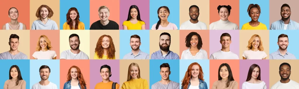 faces image showing smart website copywriting uses personas